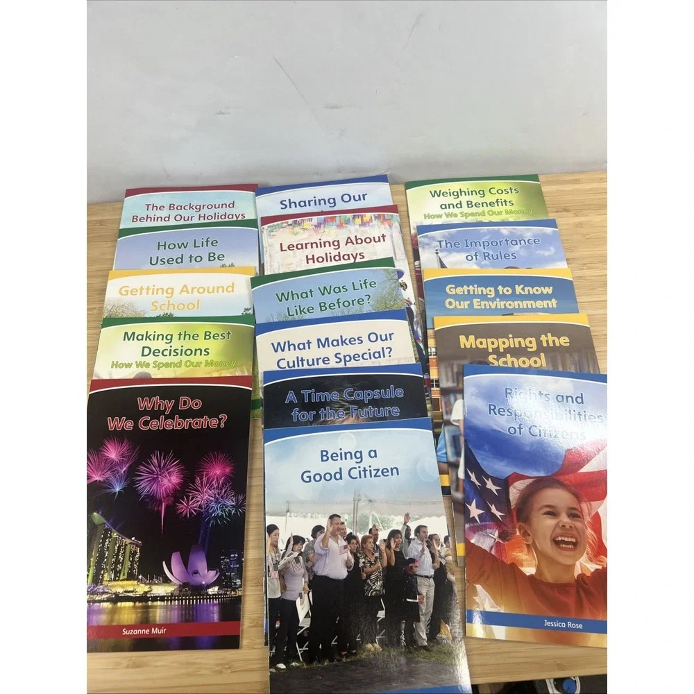 Set of 16 Pearson Rubicon All About Social Studies Leveled Readers NEW Grade 2-3